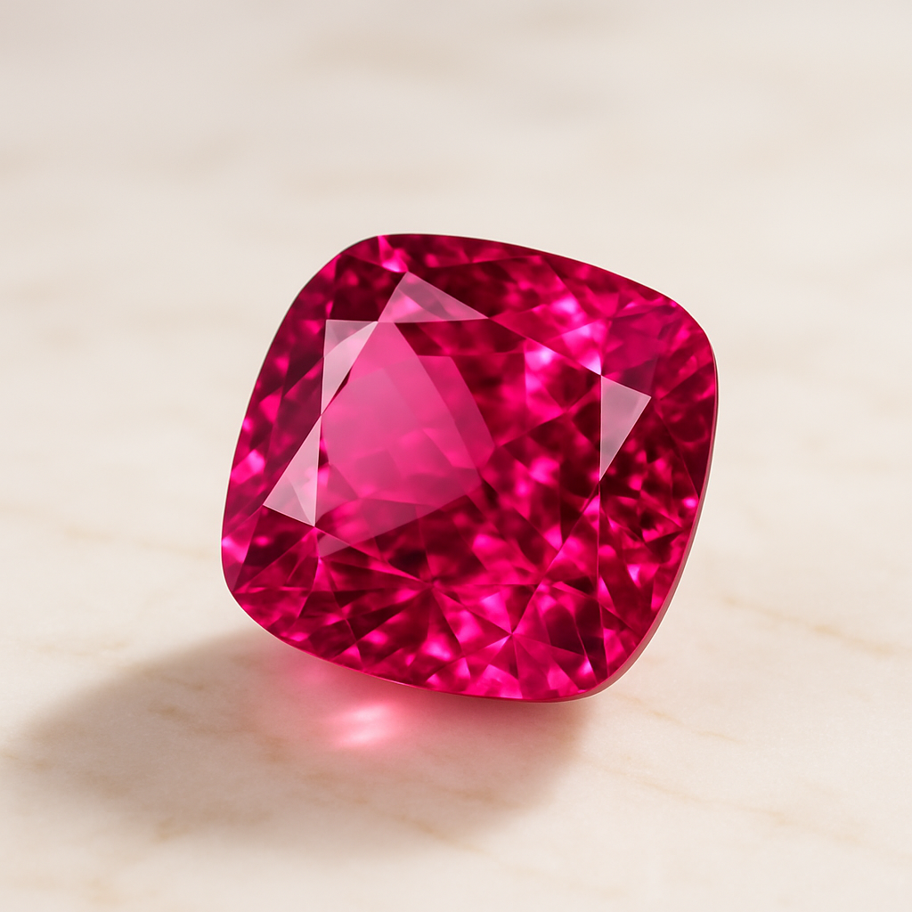 A faceted tourmaline